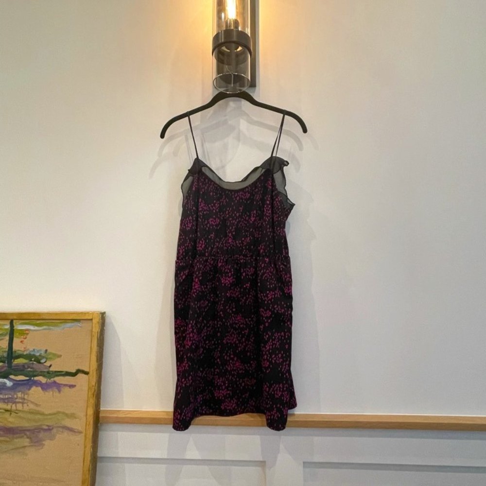 Aqua Black and Pink Printed Cami Dress SZ S